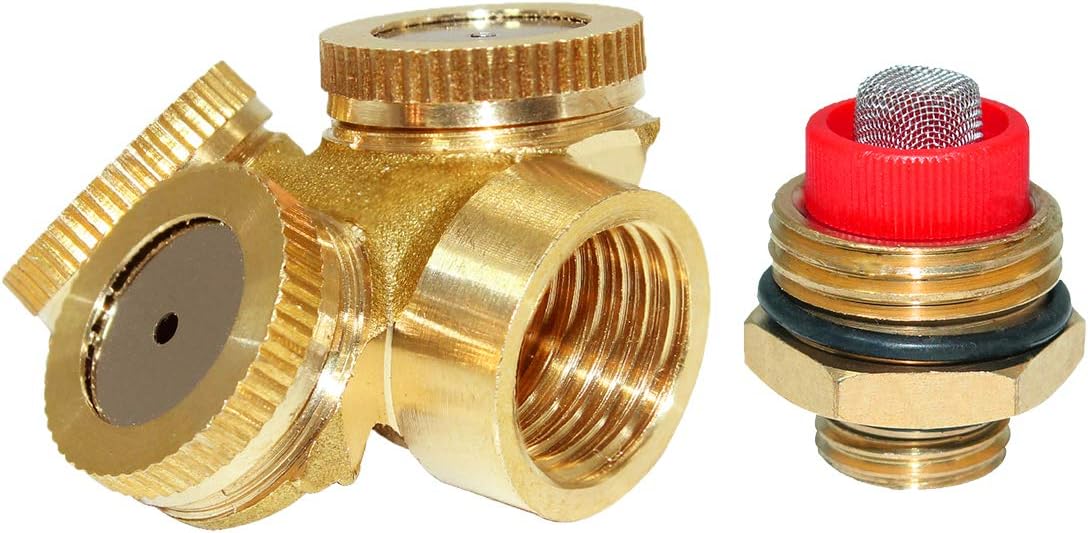 Sprinkler Mister Head 1/2" NPT Brass 4 Holes Garden Hose Sprinkles Irrigation Connect Fitting with Adapter and Filter Mesh — image 6