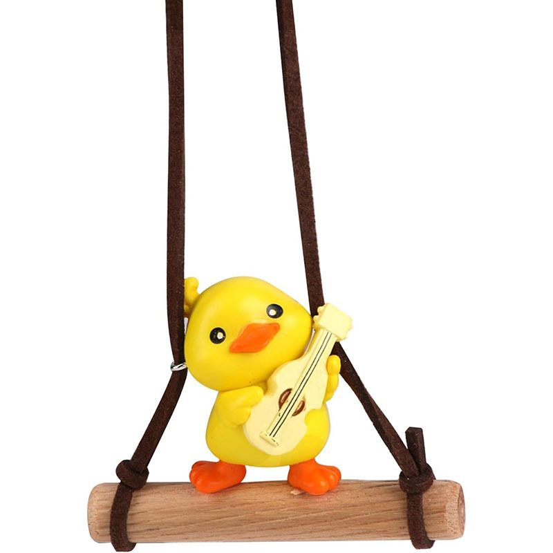 Swinging Duck Car Hanging Ornament, Cute Car Accessories for Women Interior, Rear View Mirror Accessories
