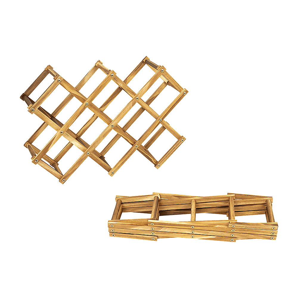 Wooden Wine Rack Freestanding 10 Bottles Countertop Storage โ image 4