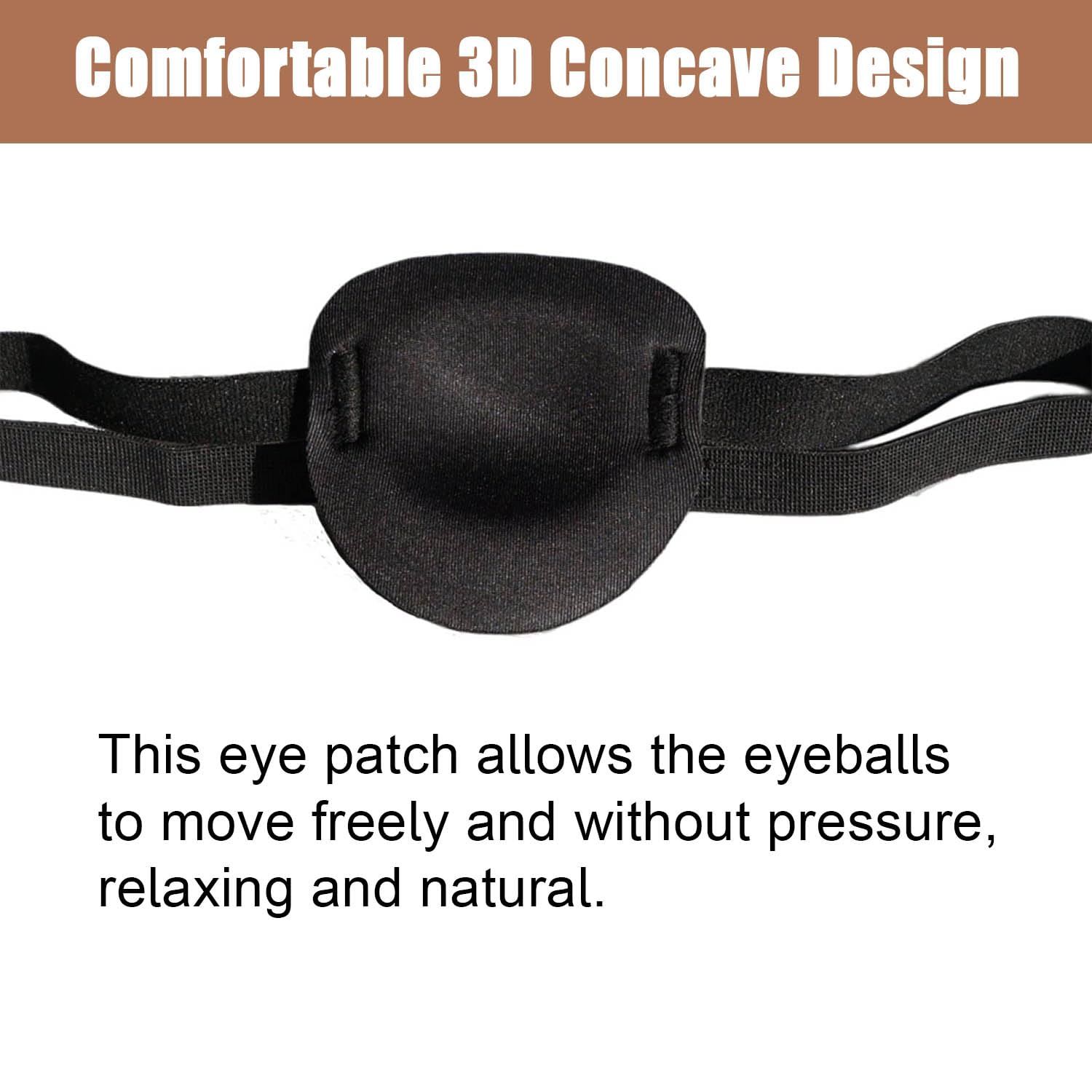 Eye Patches for Adults and Kids, 3D Medical Eye Patch for Adults Left and Right Eye,Adjustable Eyepatch for Lazy Eye After — image 2