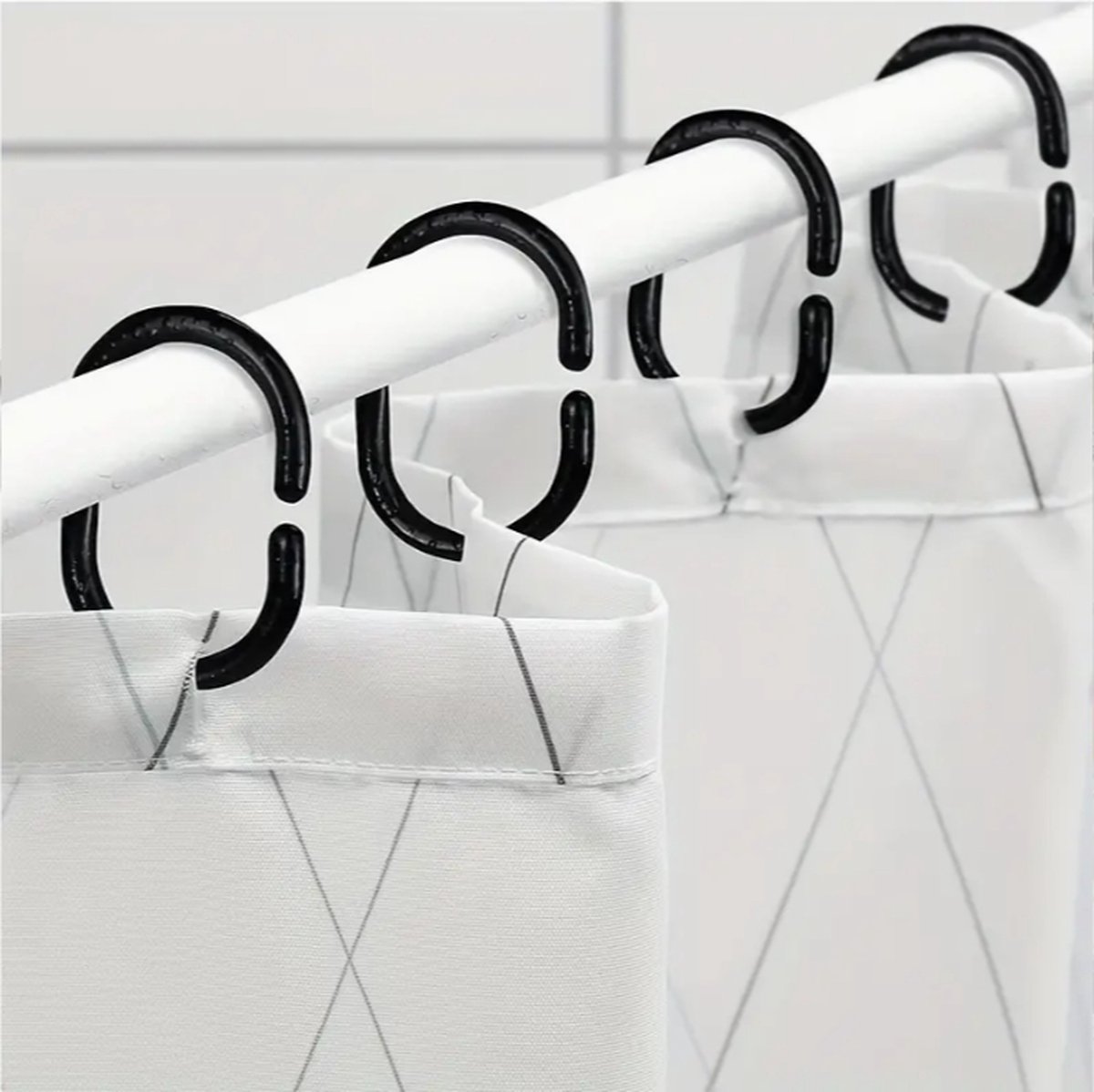 Shower Curtain Rings | Set of 12 | Shower Curtain Rings | Black — image 4