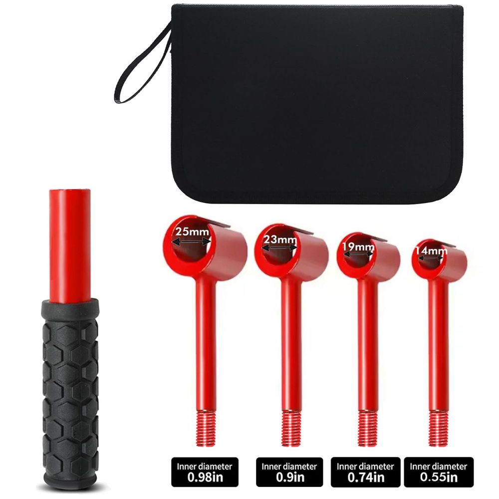 4 in 1 Door Hinge Adjustment Wrench Set - Heavy Duty Hinge Bender Tool with 14, 19, 23 and 25 mm Heads, Comfort Grip and Storage Pouch for Door โ image 4