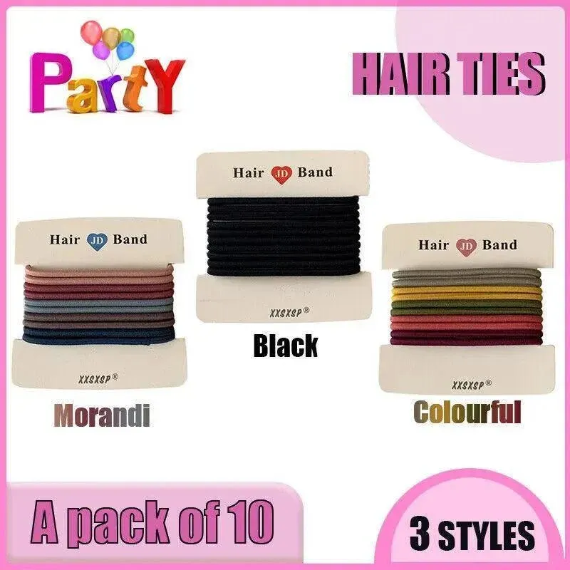 Hair Accessories High Elastic Two-Color Cross Hair Rope Rubber Band Hair Ring - Morandi — image 2