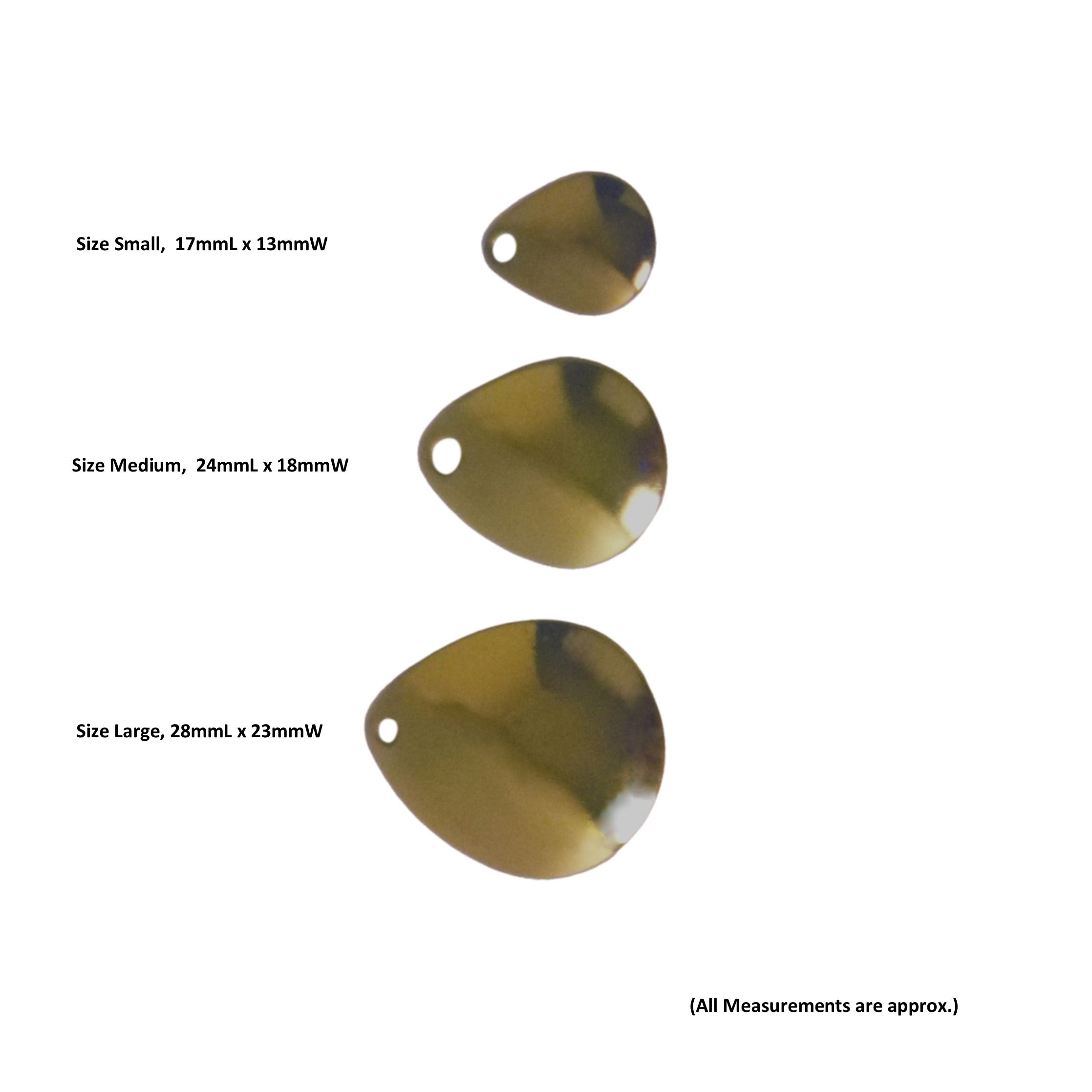 Artizan Smooth Colorado Blade, Brass, 24mmL x 18mmW, Qty 5 โ image 2