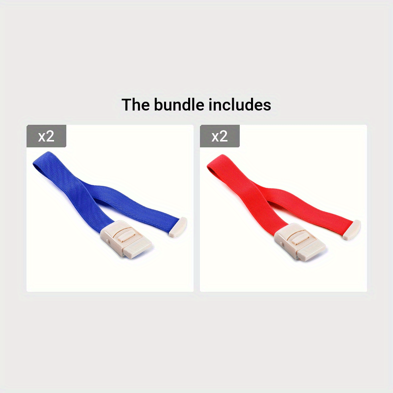 1pc Colorful Emergency Tourniquet Quick Release Buckle First Aid for Outdoor Sport Emergency Bleeding Stopping Blue2+Red2