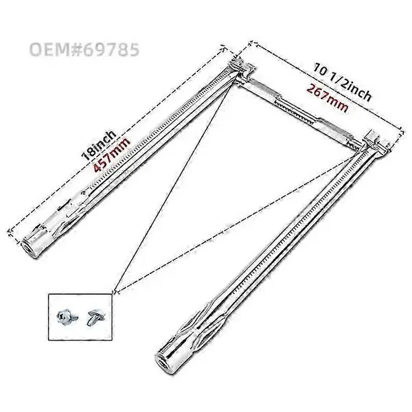 Grill Burner Tube Replacement Stainless Steel Even Heating for Weber Spirit E 210 E 220 S 210 S 220 Silver — image 5
