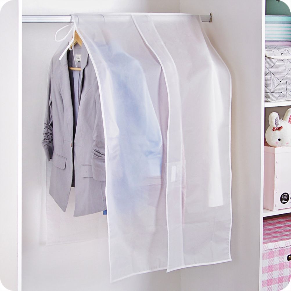 Clear Clothes Shoulder Rack Cover Suit Coat Dress Clothes Organizer Dustproof Protector for Home Bedroom — image 6