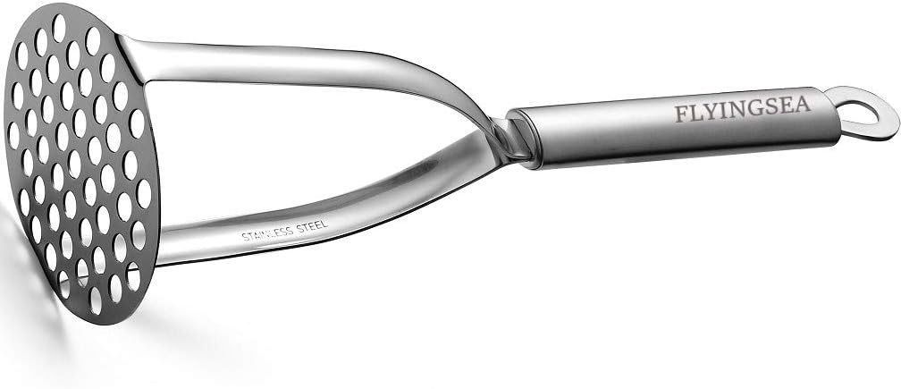 Potato Masher,Professional 18-10 Stainless Steel Potato Masher.Garlic Press,Cooking and Kitchen Gadget โ image 2