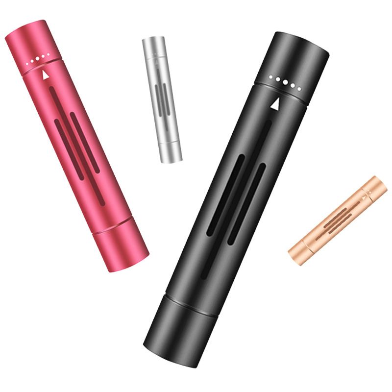 Silver Mini Car Air Vent Perfume Freshener with 6 Scent Refills Aluminum Alloy Aromatherapy — image 6