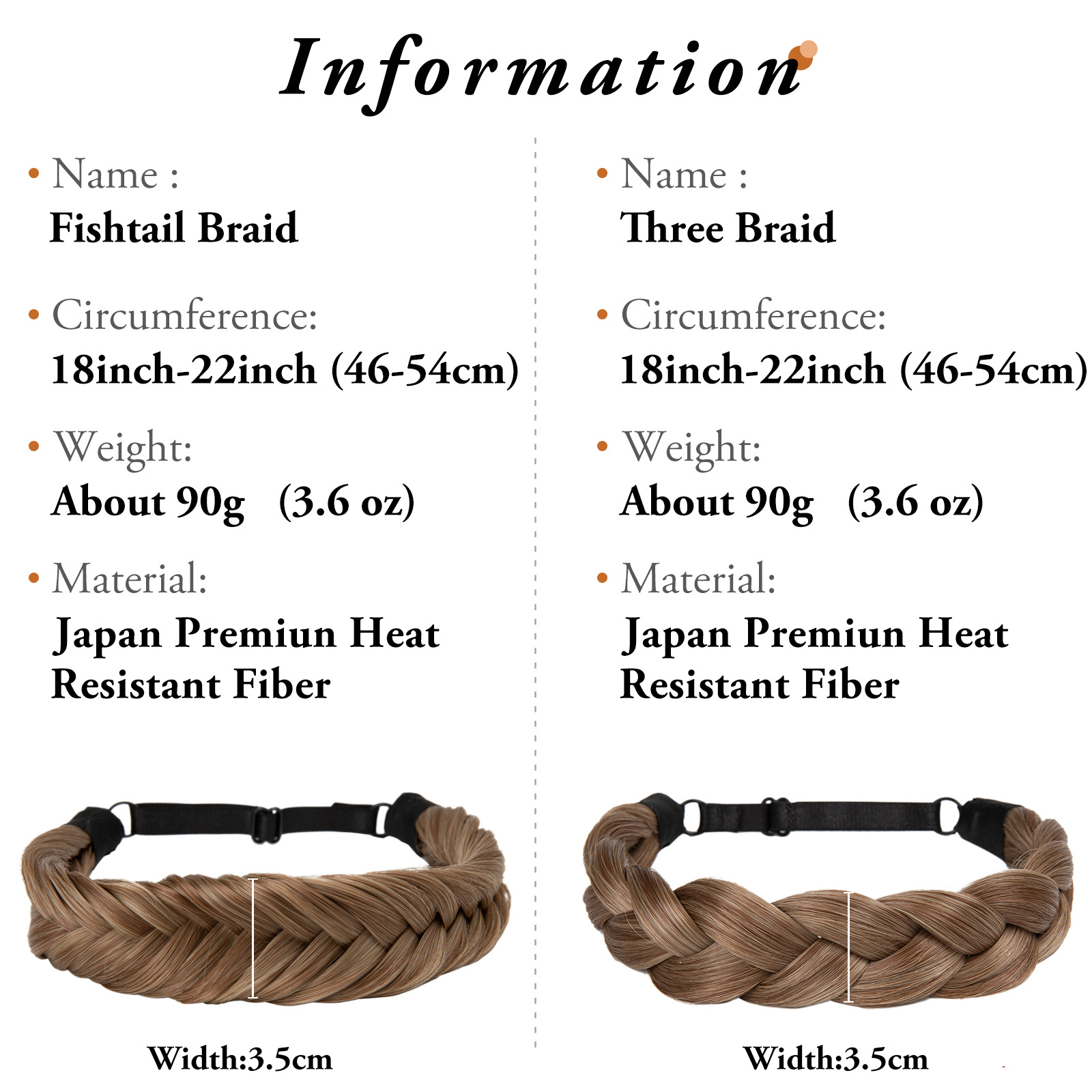 1pc Synthetic Braiding Hair with Adjustable Belt Braided Bohemian Style Women Hairstyle 10 Athree strand braid — image 2