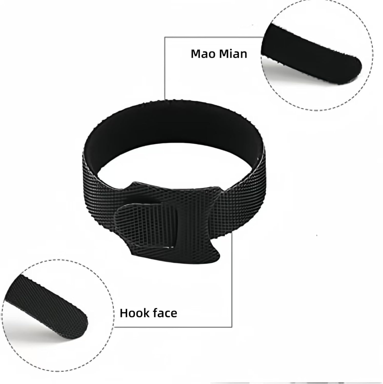 100 PCS 6 Inches Reusable Cable Ties, Adjustable Wire Ties, Cable Organizer, Cord Wrap and Hook Loop Cords Management for Organizing Home, Office, Data โ image 3