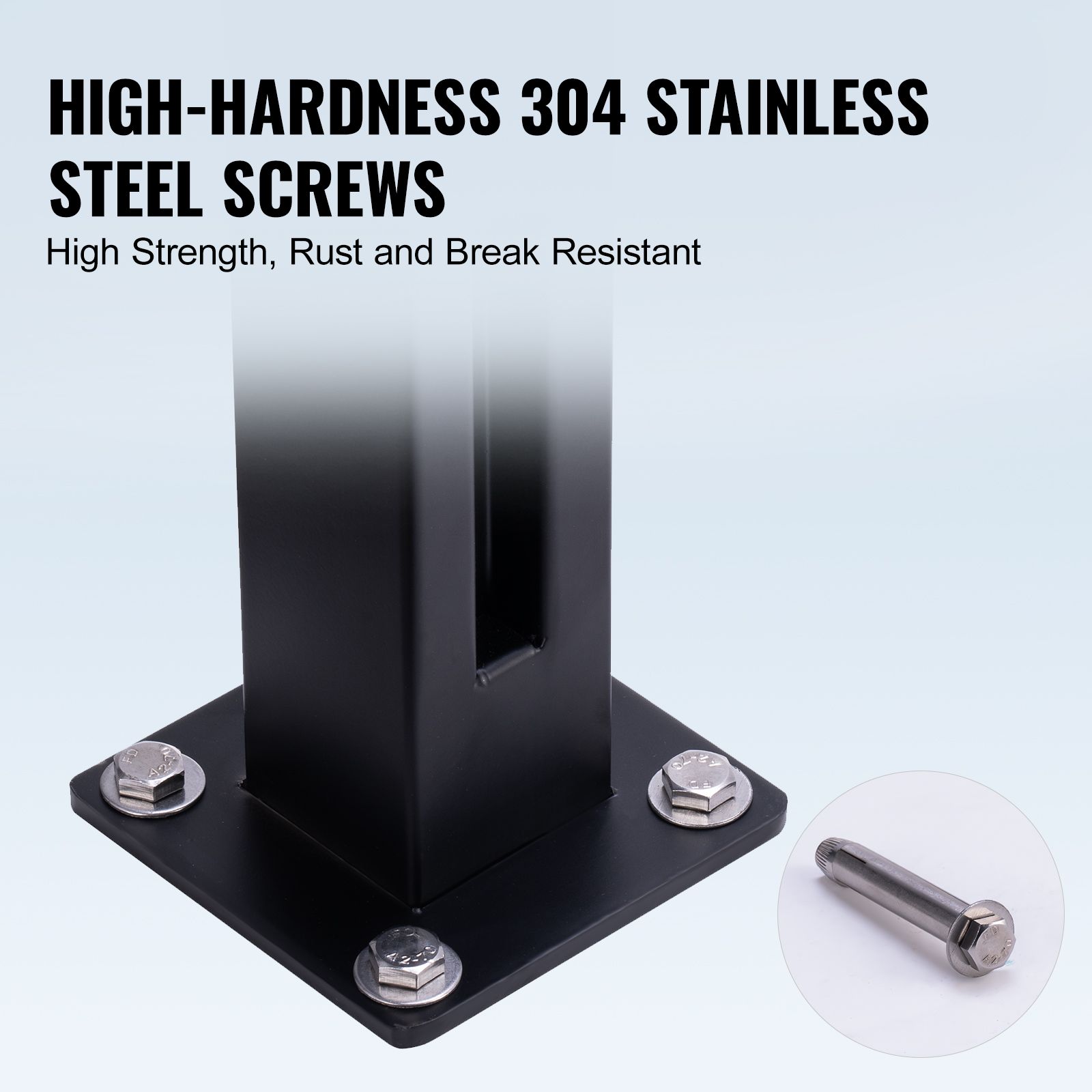 Glass Clamp, 41.34" Height Glass Railing Bracket for 0.39 "-0.47 " Thickness Tempered Glass, 304 Stainless Steel Glass Mounting Clamp, Glass Shelf Bracket for — image 6