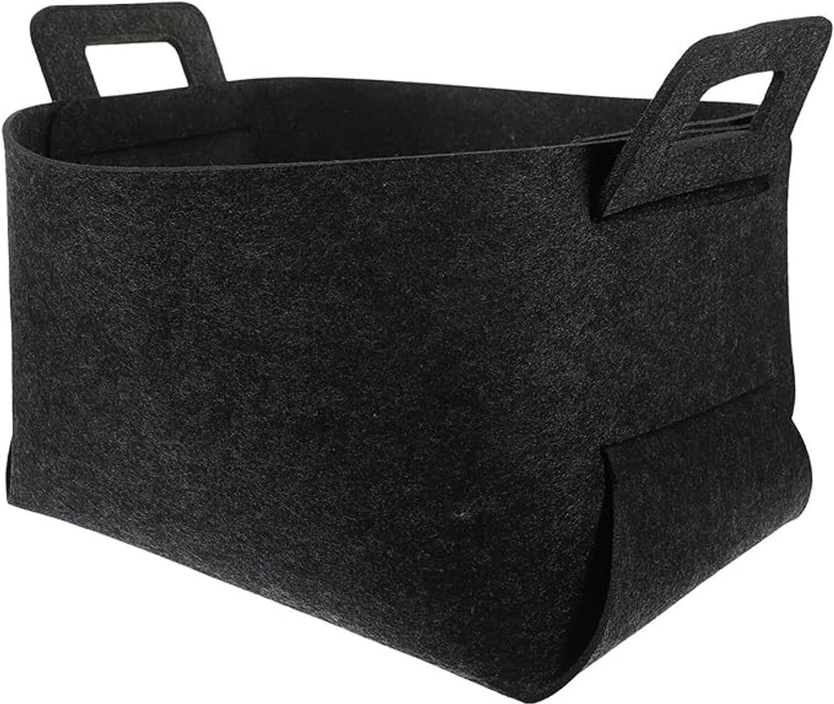Storage Basket - Storage Box - Clothes Organizer - Wardrobe - 18*13*11cm - Small Storage Basket - Laundry Bag - Felt Cloth - Black - Home Decor - Storage Box