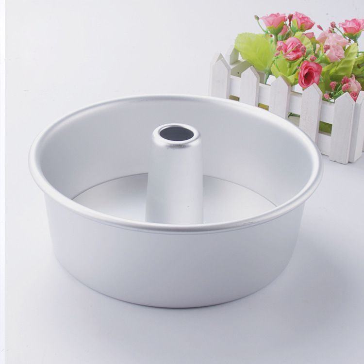 6-inch aluminum circular chiffon cake detachable bottom hollow chimney cake mold DIY baking cake hollow chimney mold — image 4
