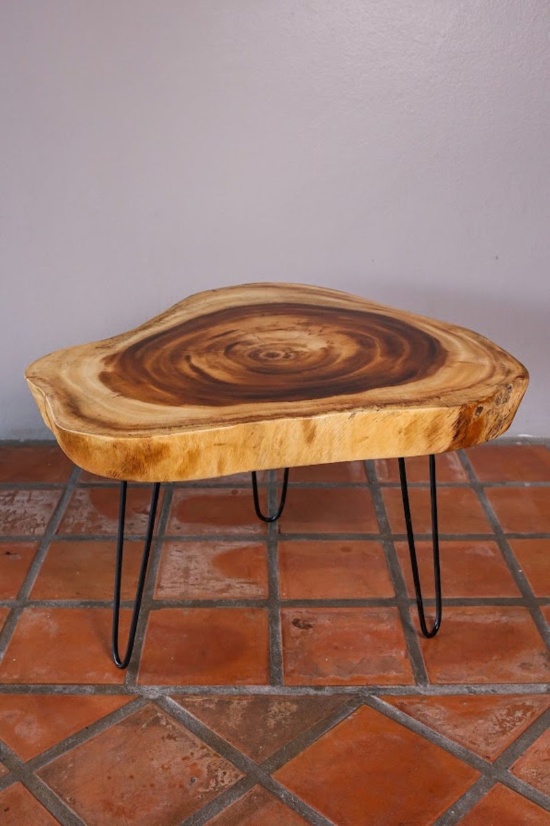 Round Raintree Wood Live Edge Coffee Table โ image 2