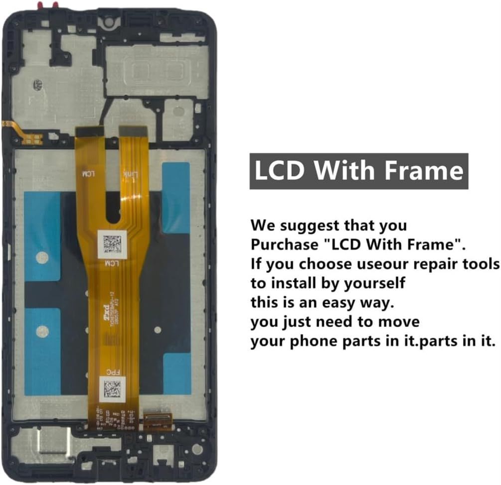 Samsung Galaxy A06 Screen Replacement with Frame, 6.7 Inch PLS TFT LCD Touch Digitizer, Complete Disassembly Repair Tool Kit for SM-A065F SM-A065M SM-A065U โ image 2