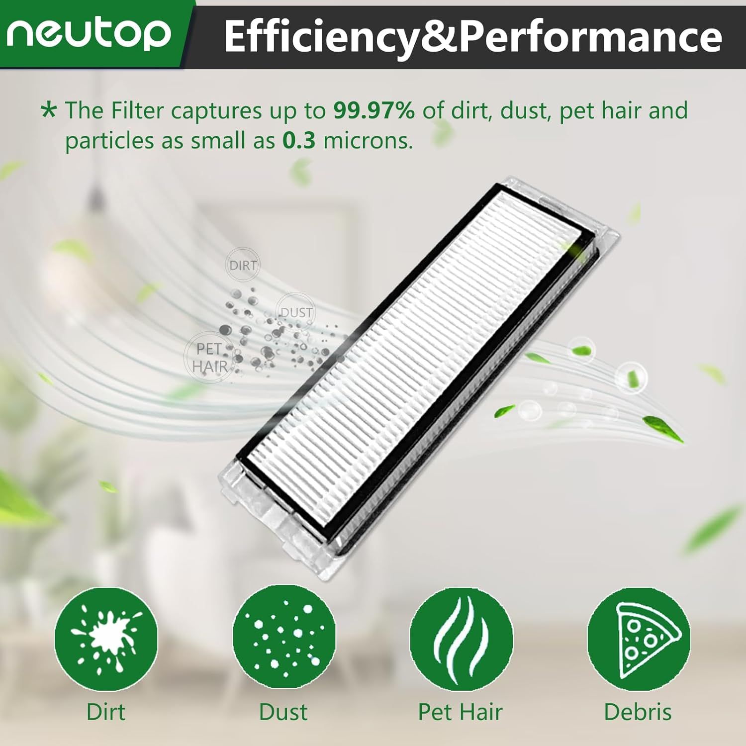 Replacement ilters Parts, Compatible with Q Revo/Qrevo 2R3W, Robot Vacuums Cleaner Replacement Spare Parts Accessories, 8-pack โ image 4