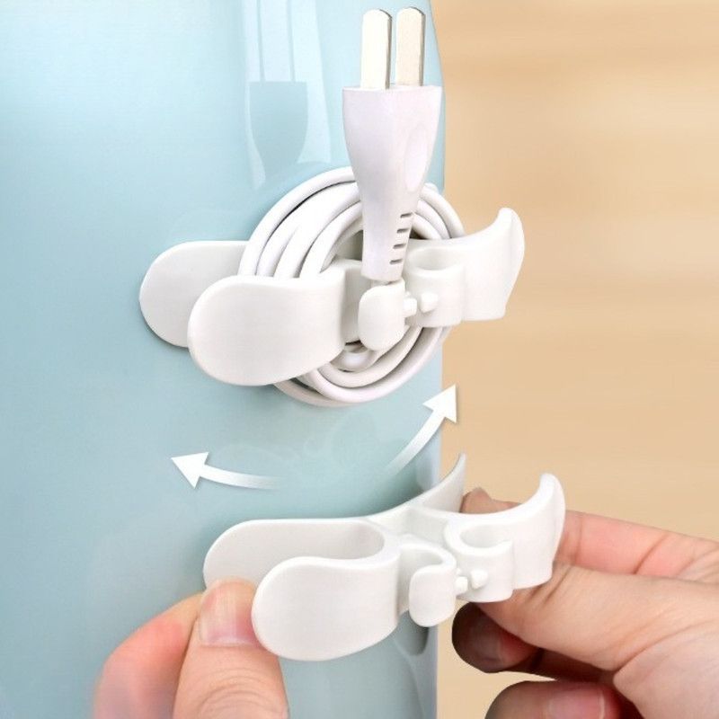 Cord Winder, Home Appliance Plug Holder, Invisible Cable Organizer for Kitchen Counter, 3-Pack - Clear — image 2