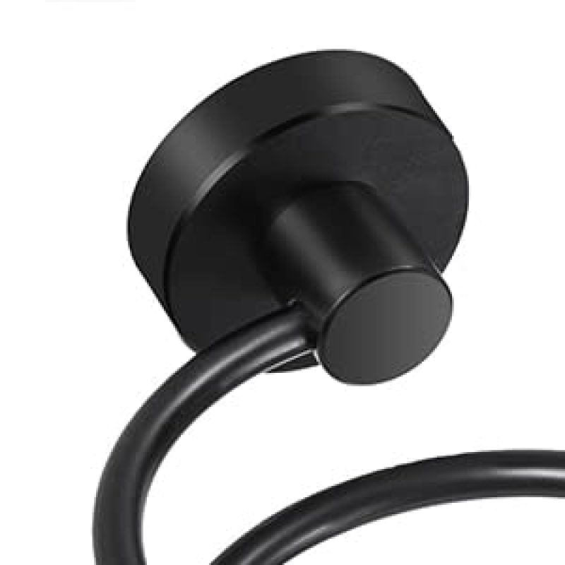 Hair Dryer Holder Hairdryer Station Wall Mounted Stand Hanger Rack Blow Spiral Aluminum Construction Black Painted Shelf Storage โ image 3