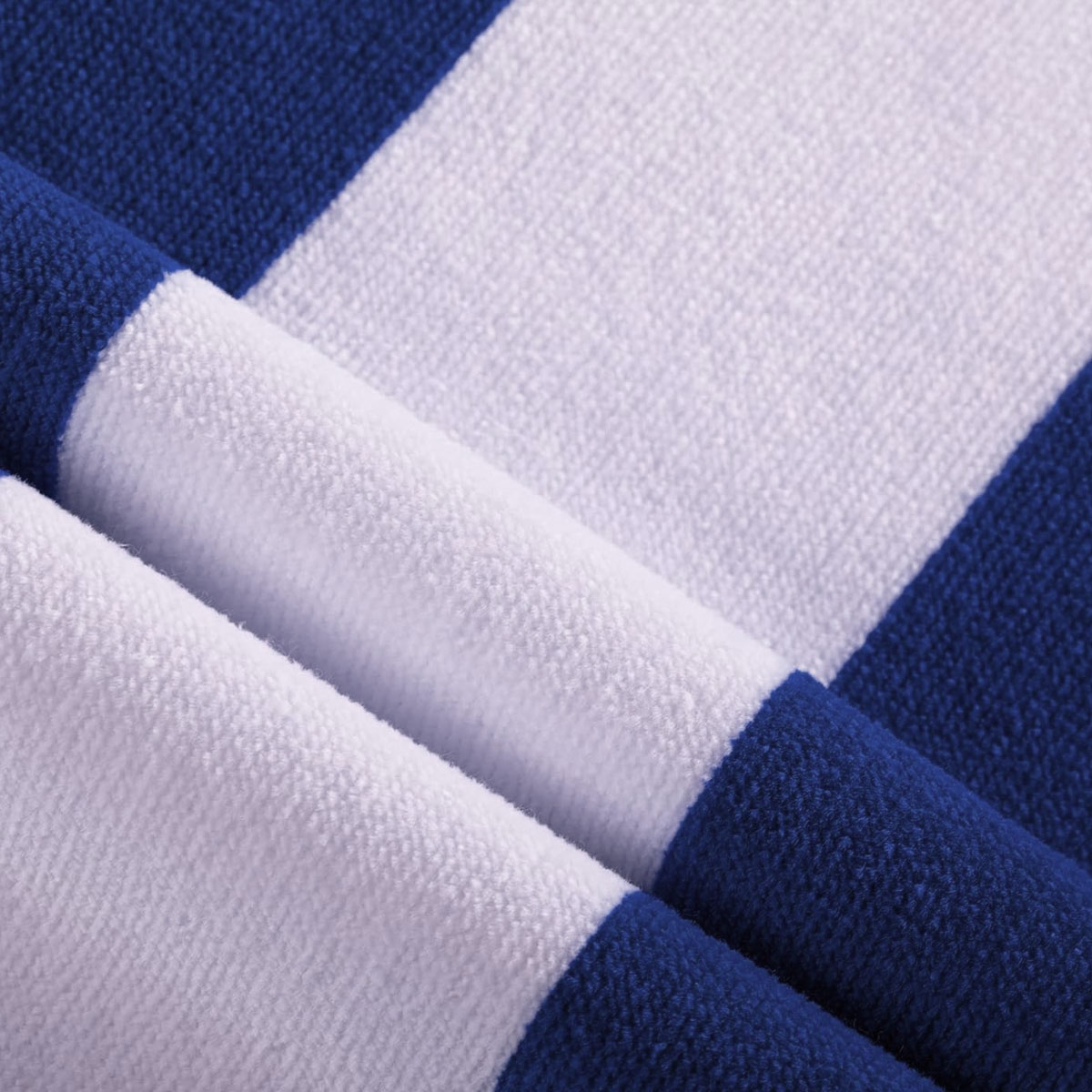 400GSM Cabana Stripe Cotton Polyester Beach Towel Red — image 3