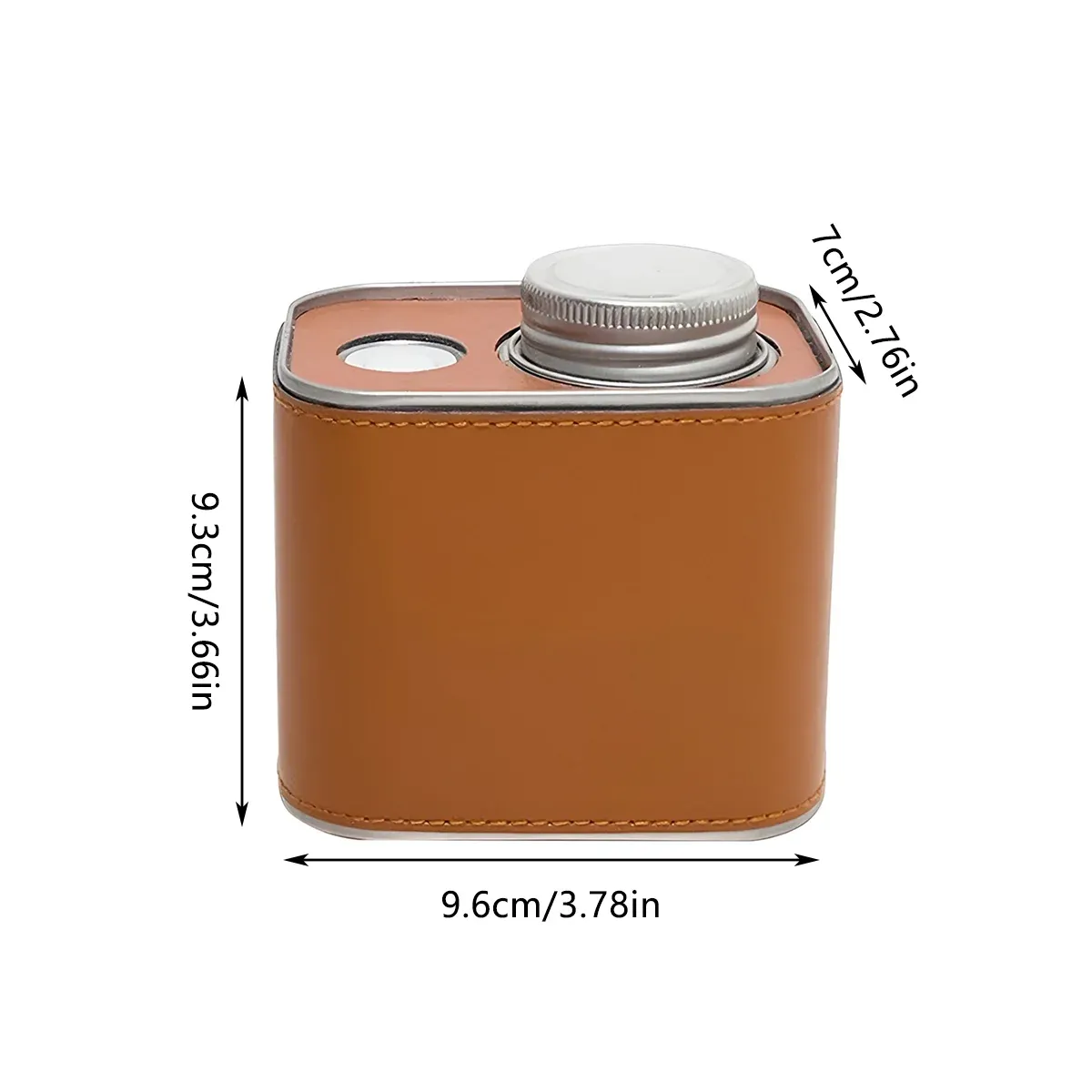Airtight Coffee Canister Storage Jar Pour Valve Leather 9.6 x 7 x 9.3cm - White โ image 4