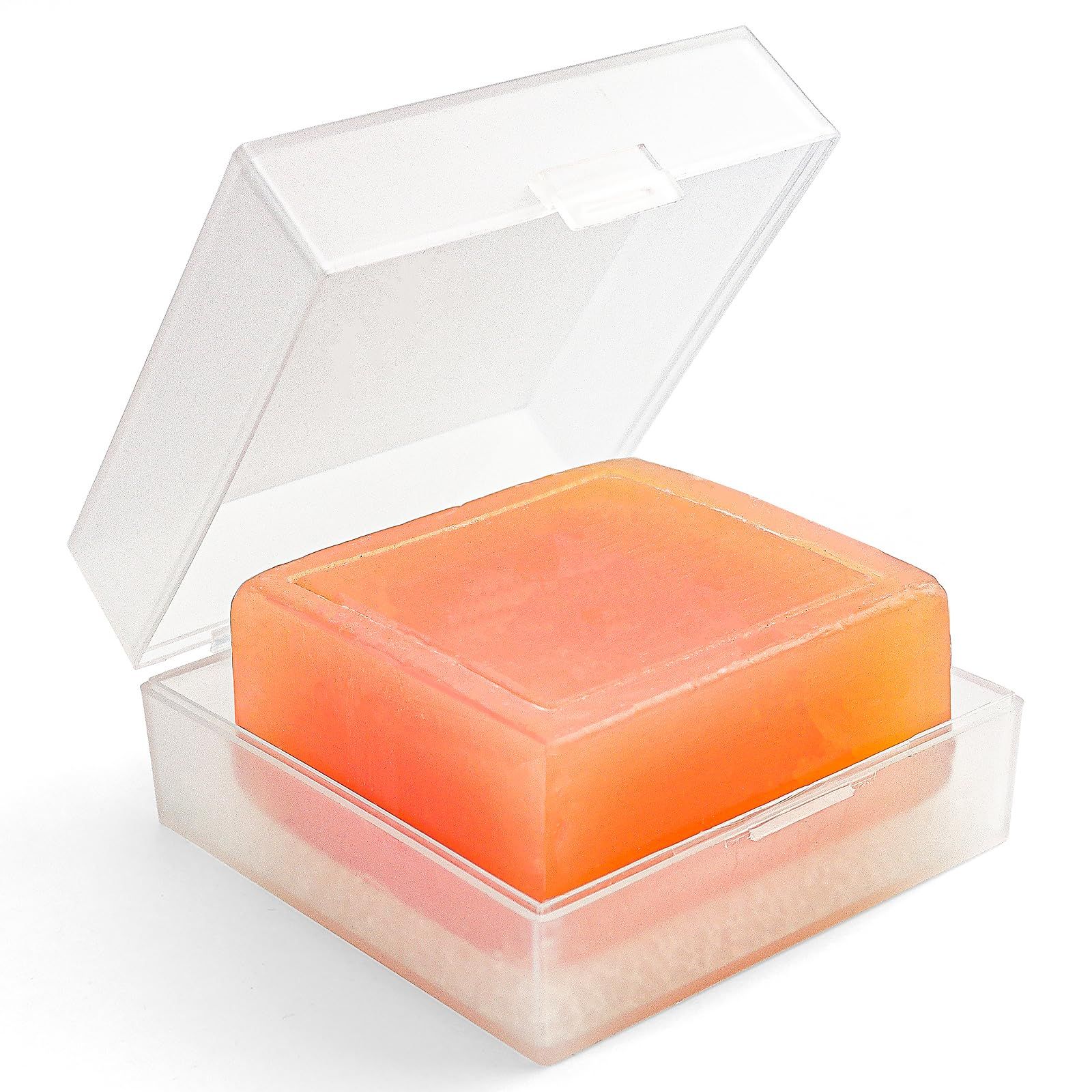 Travel Soap Case, Bar Soap Holder Fit Soap, Shampoo Bar Holder for Square Travel Soap Container with Draining (Transparent White)