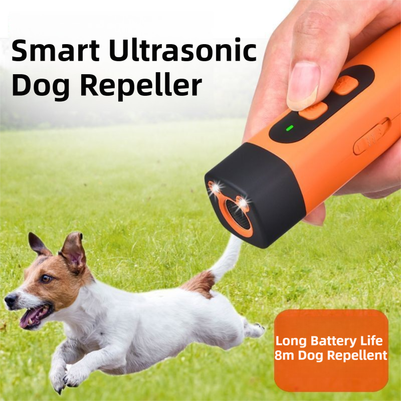 Portable Single-Head Ultrasonic Dog Repeller & Trainer with LED Flashlight - Multi-Function Pet Safety Device for Outdoors โ image 4