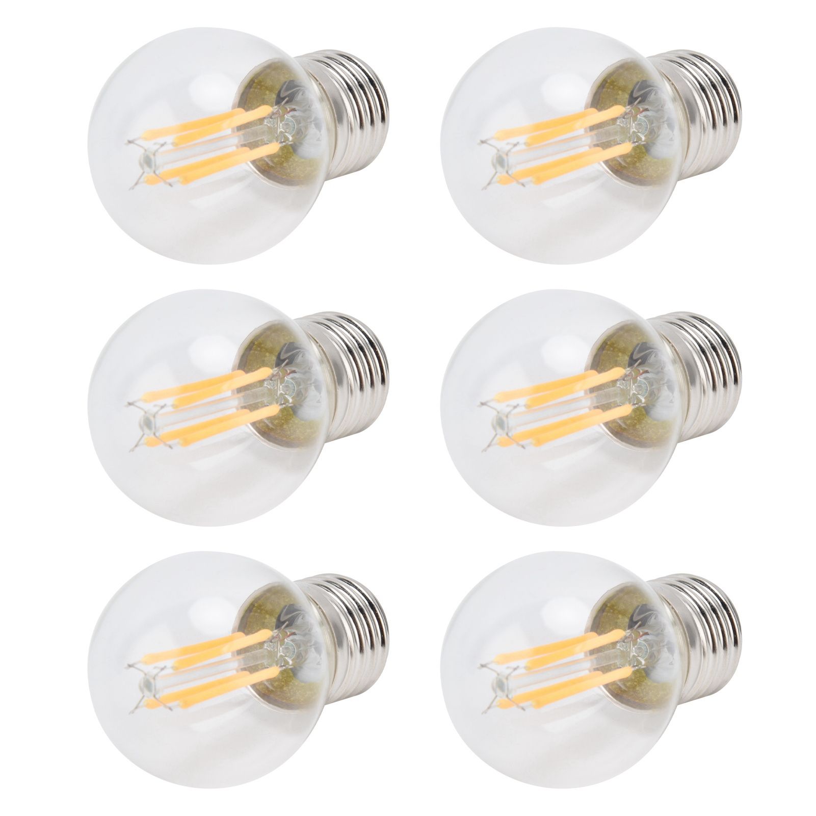 6PCS G45 E27 LED Light Bulb Transparent Glass Bulb Vintage Filament Lamp Warm Light 6W 220V โ image 4