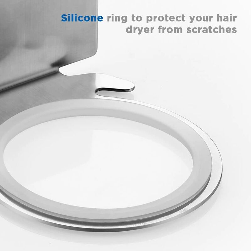 Hair Dryer Holder With Traceless Adhesive, Stainless Steel โ image 3