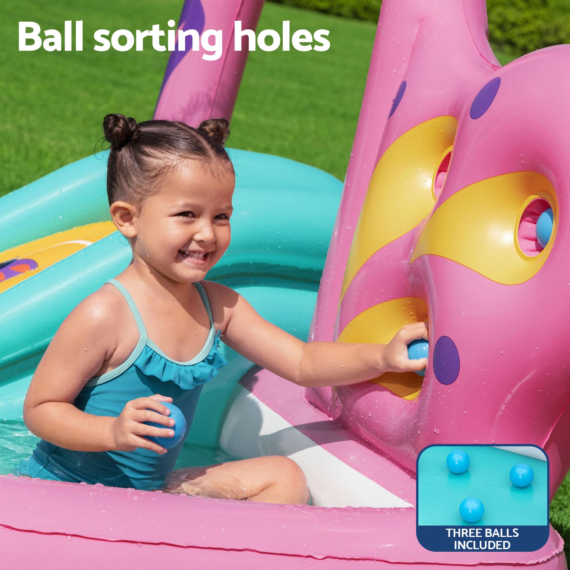 Bestway Inflatable Butterfly Kids Play Pool Park with Slide 180cm Pink โ image 6
