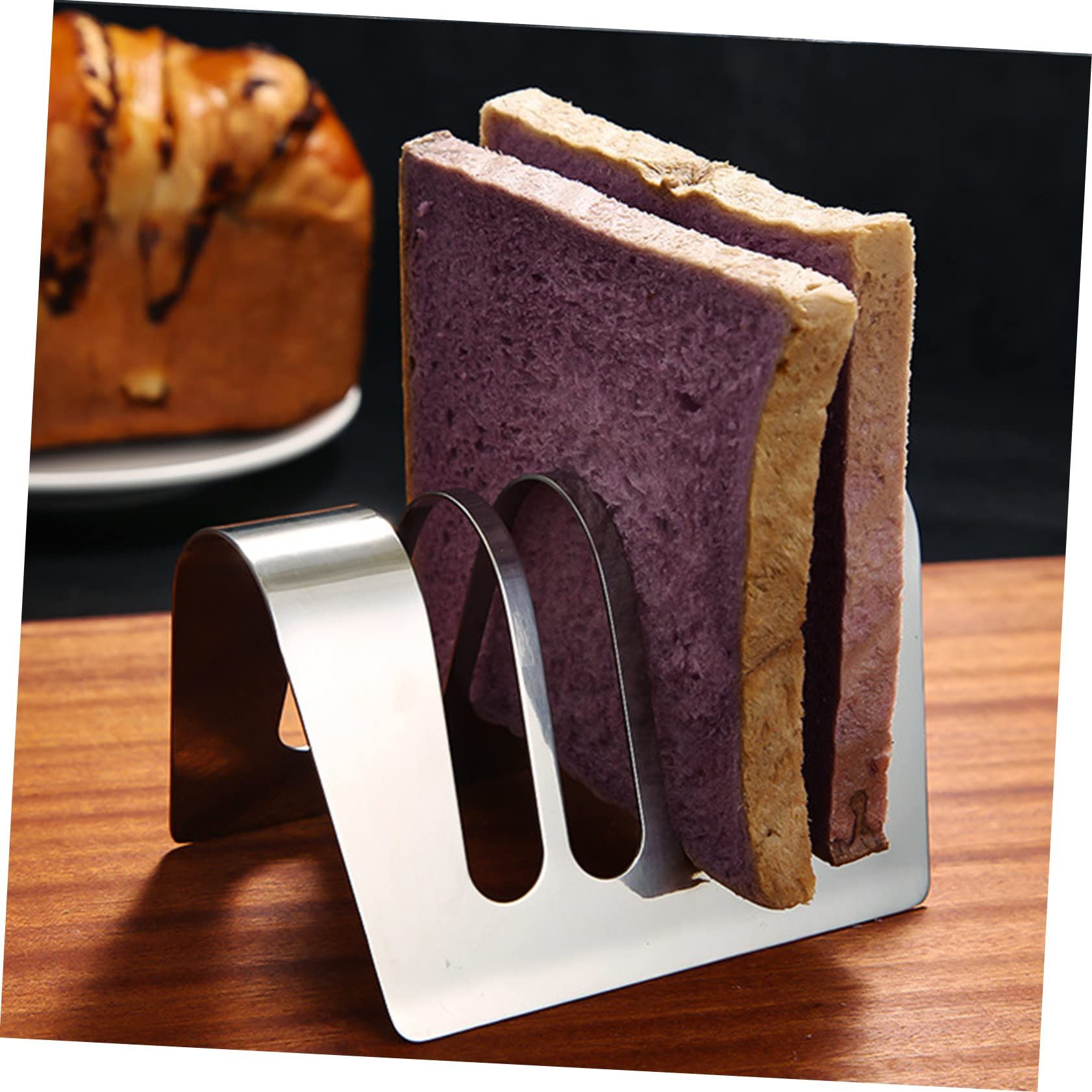 Bread Rack Tableware for Bread Kitchen Supplies Cooling Rack for Sliced-toast Mini Containers Sandwich Rack for Toaster Stainless โ image 5