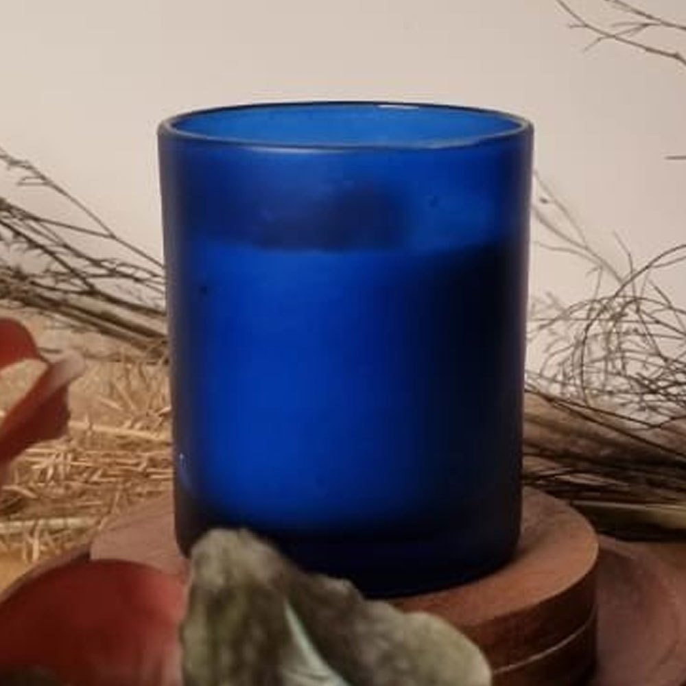 20 Pack Blue Frosted Glass Votive Tealight Candle Holders House Party Centerpiece Xmas Wedding Decor Glass Candlestick Party Decorations Bridal Baby โ image 2