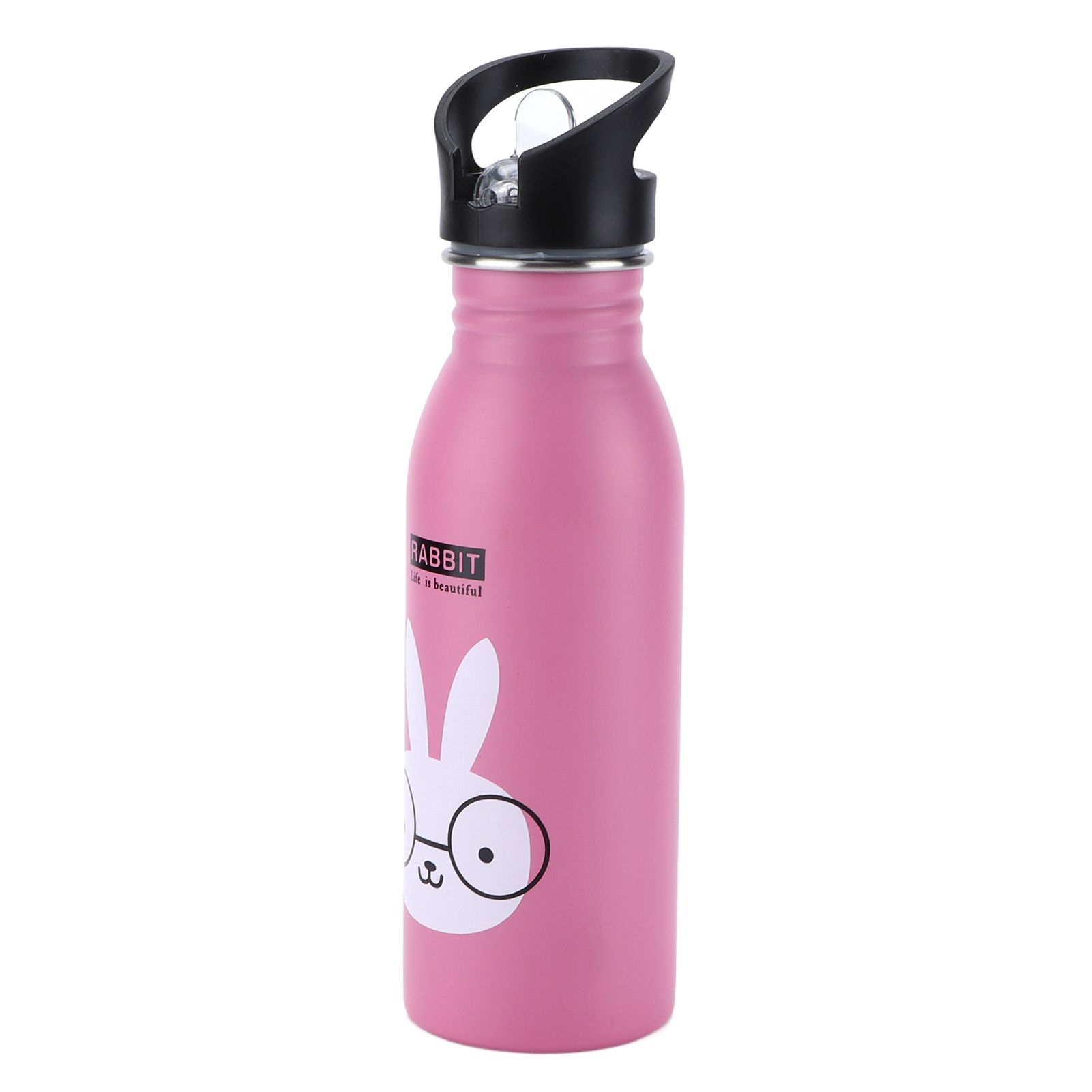 Stainless Steel Sport Water Bottle 500ml Cute Vacuum Insulated Water Bottle with Sucking Mouth for Outdoor SportsPink Bunny โ image 5