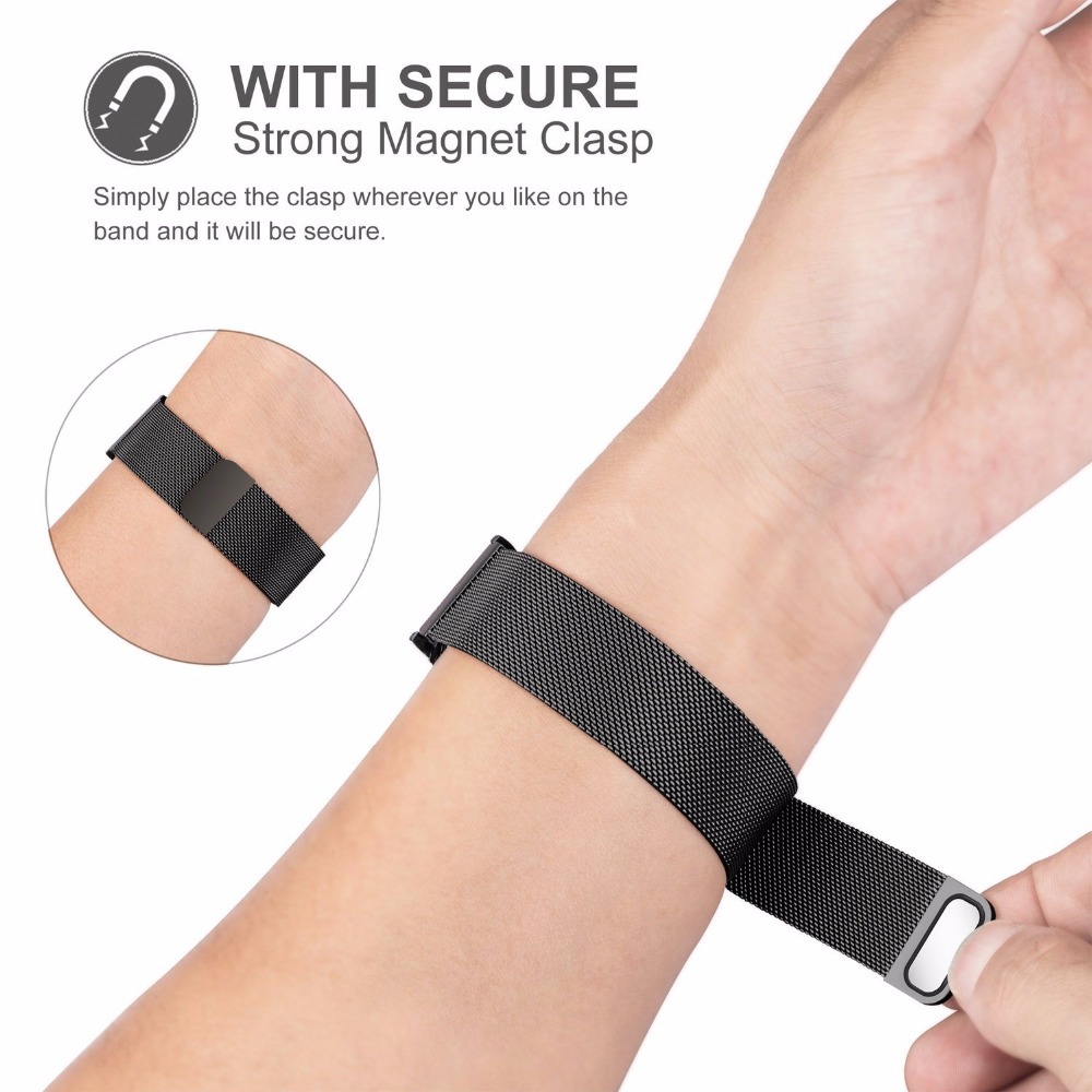 Stainless Steel Milanese Magnetic Bracelet for Garmin venu 2/venu SQ/venu 2S Venu2S Rose Gold โ image 6