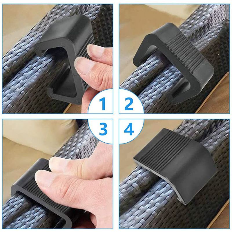 10 Pack Outdoor Patio Rattan Wicker Furniture Sofa Clip, Sectional Rattan Sofa Chair Module Outdoor Couch Garden Furniture Fasteners — image 2
