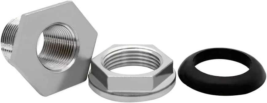 1" Female Bulkhead Water Tank Connector Stainless Steel Thru-bulk Fitting โ image 6