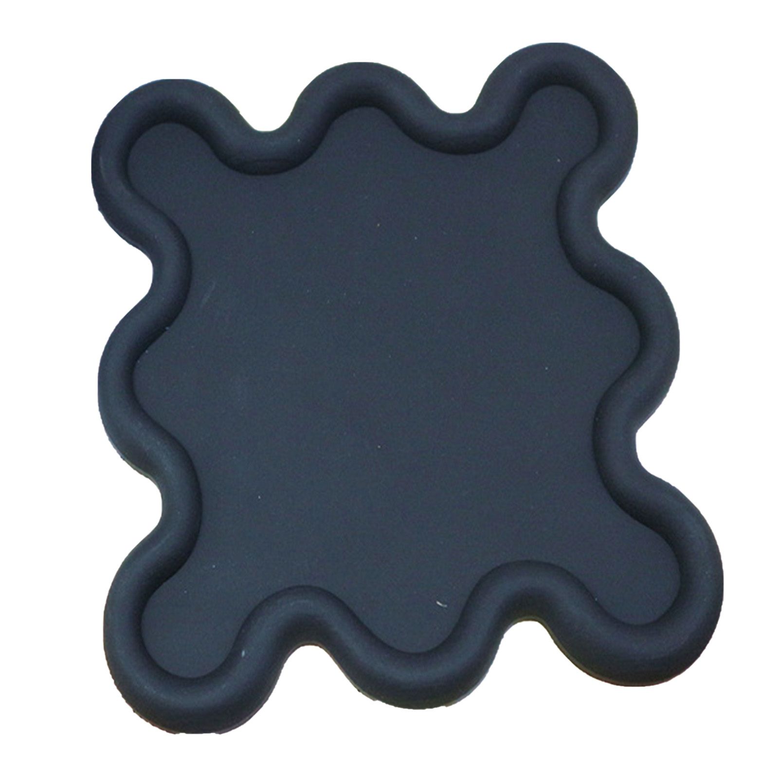 Cup Mat PVC Irregular Shape Heat Resisting Waterproof Household Bowl Mat for Kitchen Black