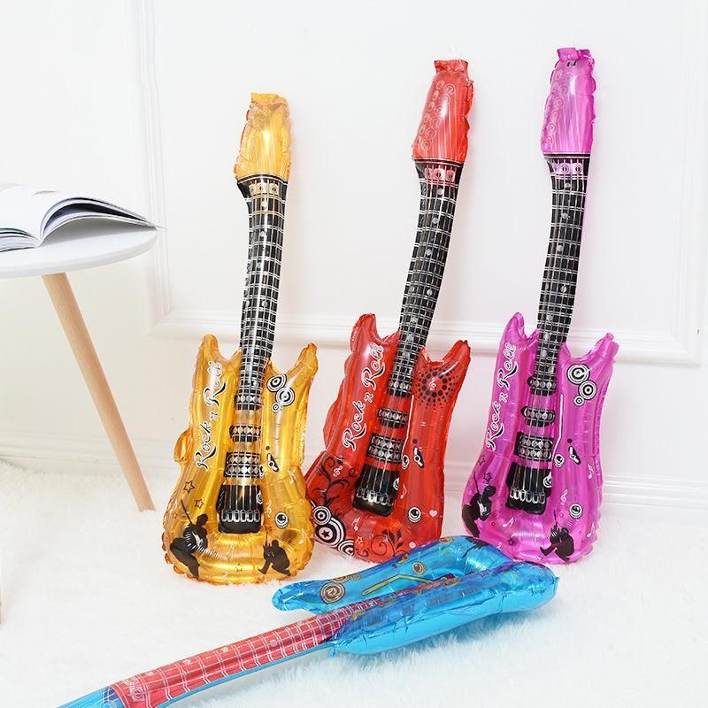 Guitar Foil Balloon Air Fill Rock and Roll Music Party Wedding Birthday Decoration - Gold โ image 6