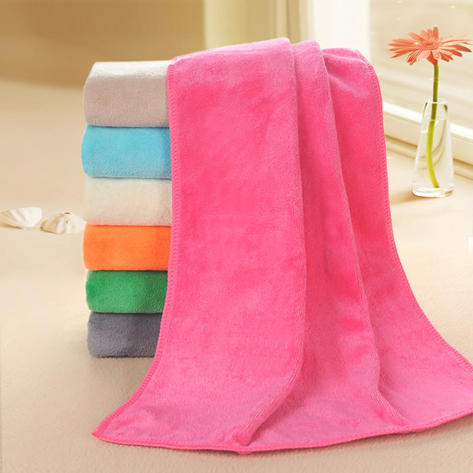 1Pc Microfiber Hair Towel Soft Super Absorbent Microfiber Hair Towel Wraps Women for Gym Khaki Green โ image 4