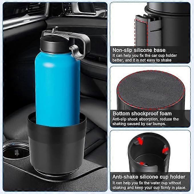 Adjustable Universal Car Cup Holder - Can Holder for Bottle/Drink, Truck Compatible Black — image 4