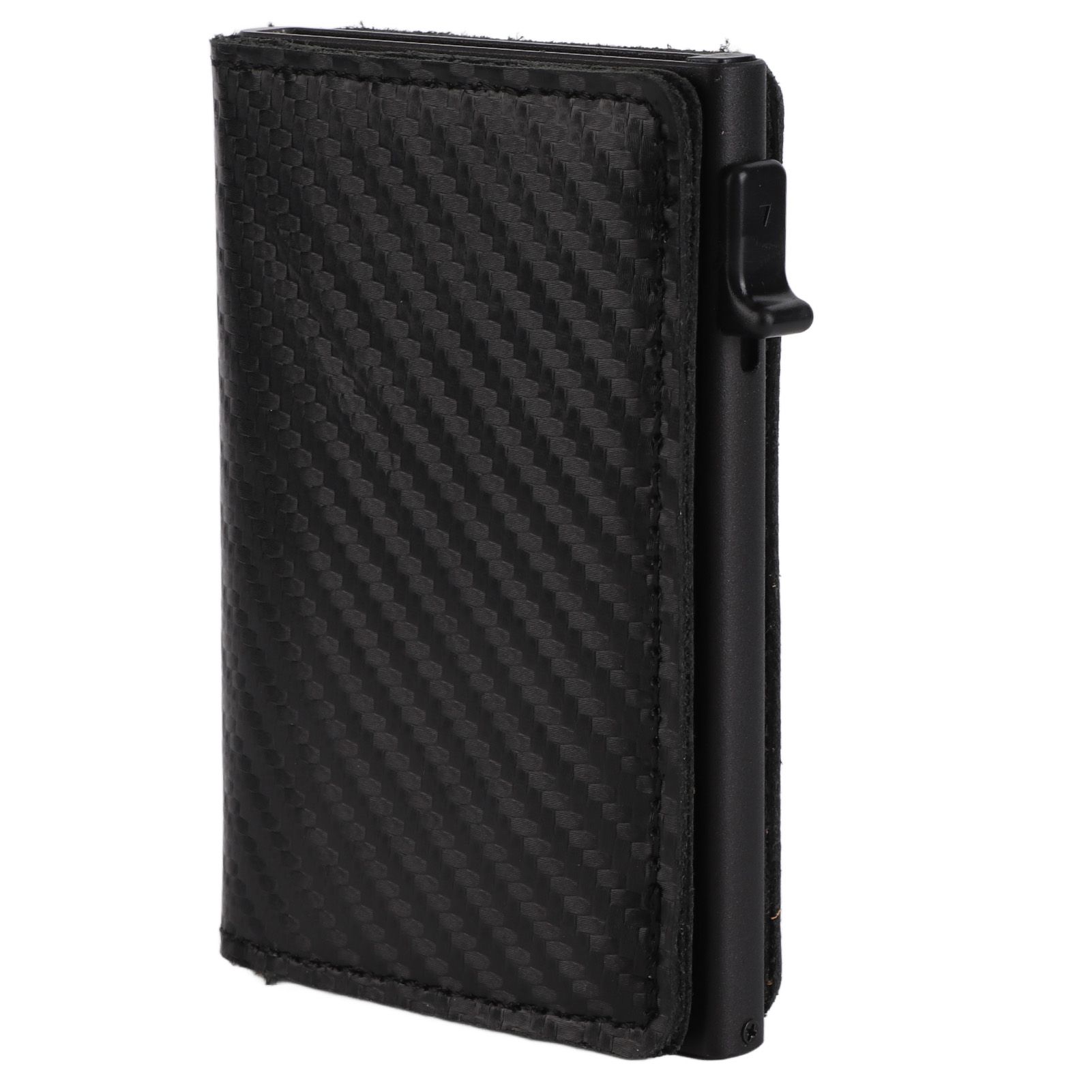 Card Wallet Soft Leather Large Capacity Lose Proof Multifunctional Men Wallet Gift Carbon Fiber Black โ image 4