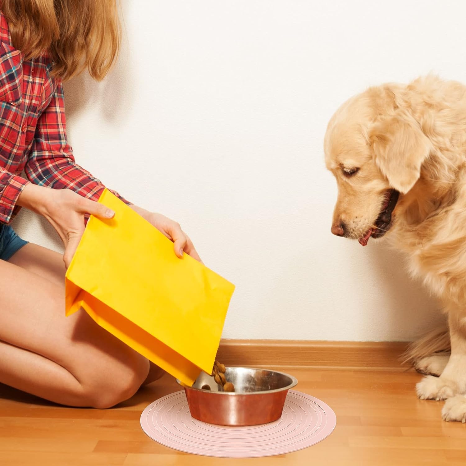 2 Pieces Silicone Pet Food Mat Pet Feeding Mat for Dog and Cat Food Bowl Placemat Preventing Food and Water Overflow Suitable for Medium and Small Pet, 9.5 x — image 5