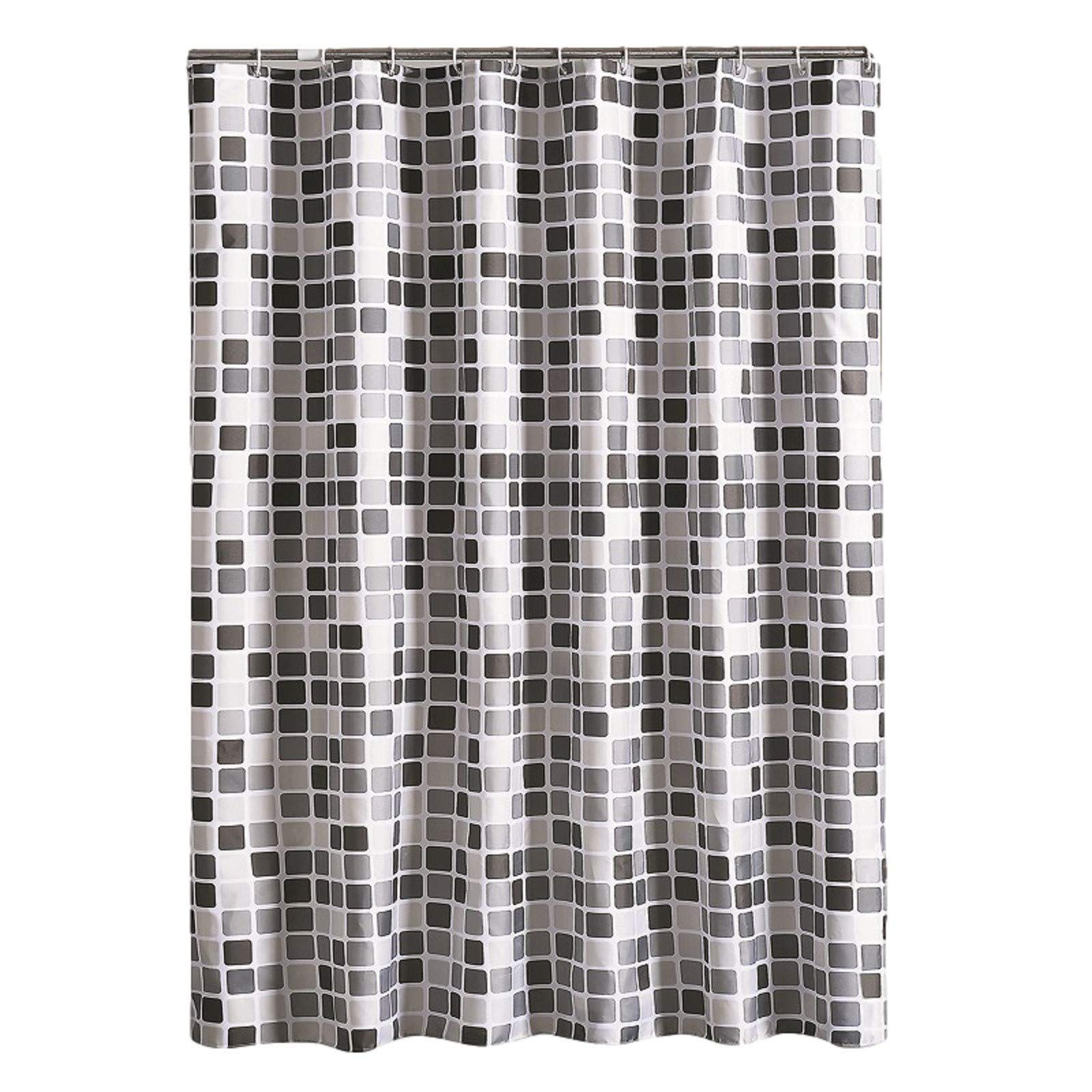 Bathroom Shower CurtainsThickened Mosaic Modern Shower Curtain，Geometric Bath Curtains Bathroom for Bathing Cover Extra Large Wide