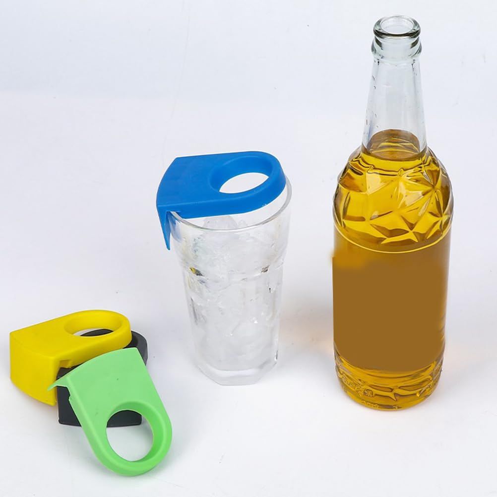 5 Pack Beer Snap Plastic Drinking Clips Bottle Buckle Application: Bar Mini Beer Bottle Holder Clips Wine Cocktail Goblet Glass — image 2