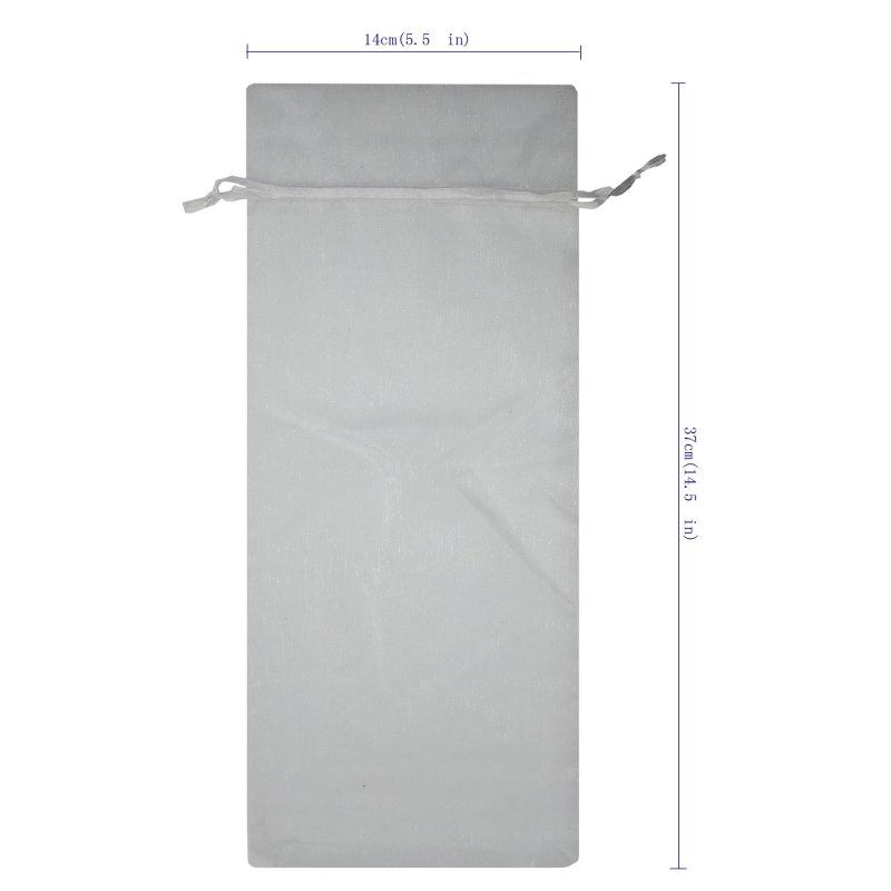 20pcs Sheer Wine Bags 5.5x14.5 inch Reusable Simple Bottle Wrap Dresses Festive Packaging Baby Shower Wedding Favors (white) โ image 2