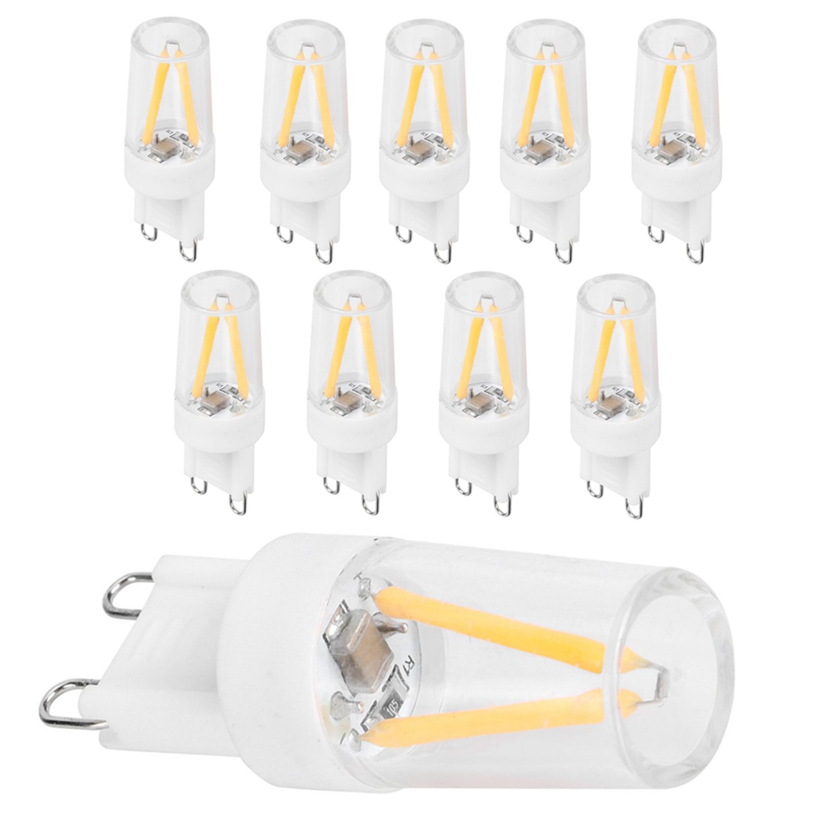 10Pcs G9 Base LED Light Bulbs 1.5W AC110V Bi‑Pin Bulb for Chandelier Ceiling Light Wall Lamp — image 3