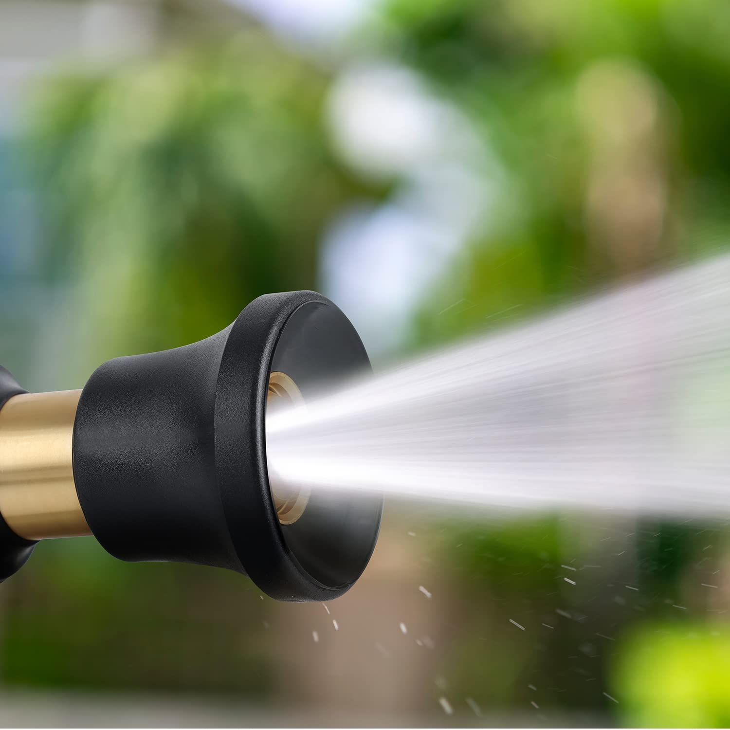 Heavy Duty Brass Fireman Style High Power Leak Proof Adjustable Garden Water Sprayer, Suitable for Car Wash, Patio Cleaning — image 4