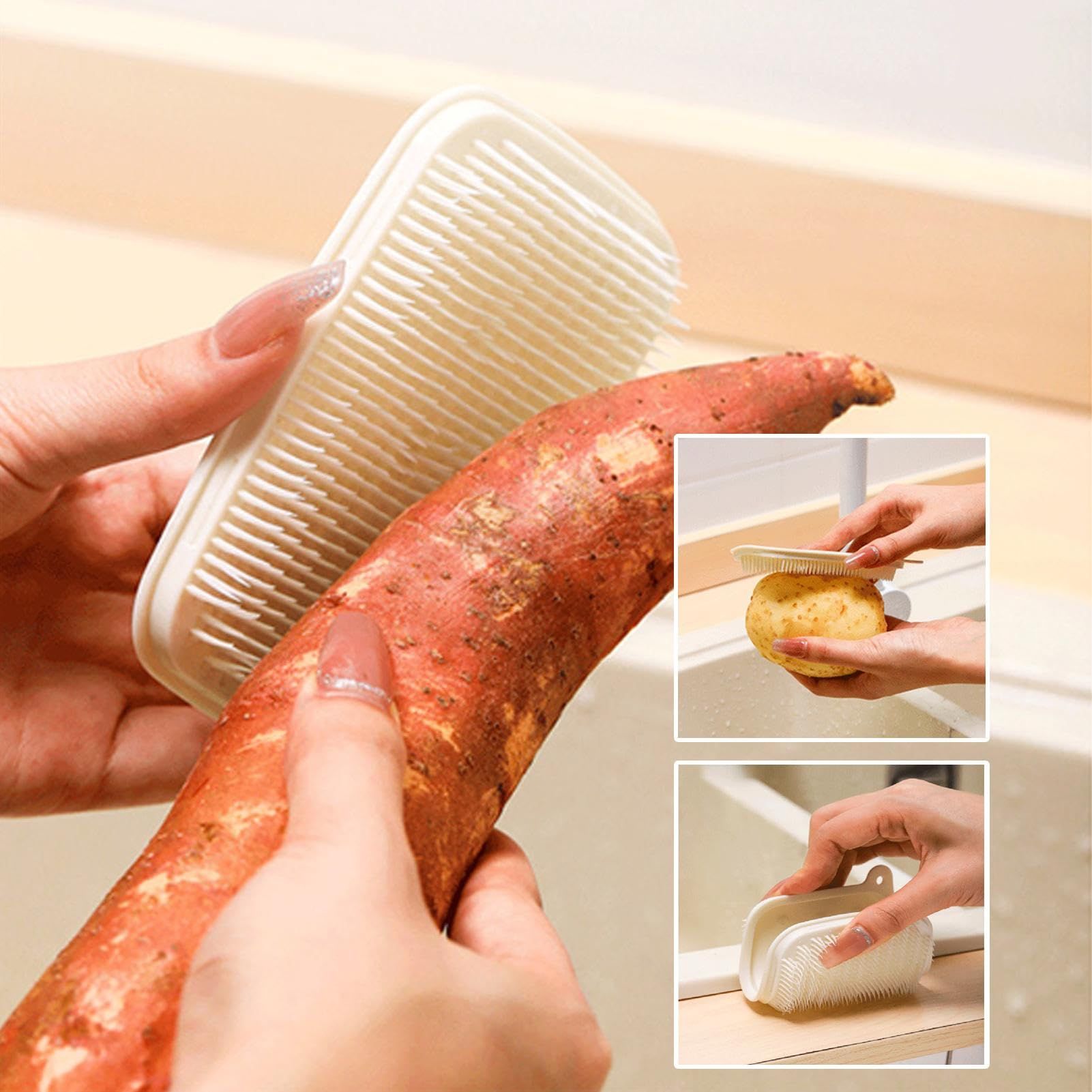 Fruit And Vegetable Brush | Vegetable Cleaner Brush | Vegetable Cleaning Brush | Produce Cleaning Brush | Kitchen Vegetable Brush โ image 4