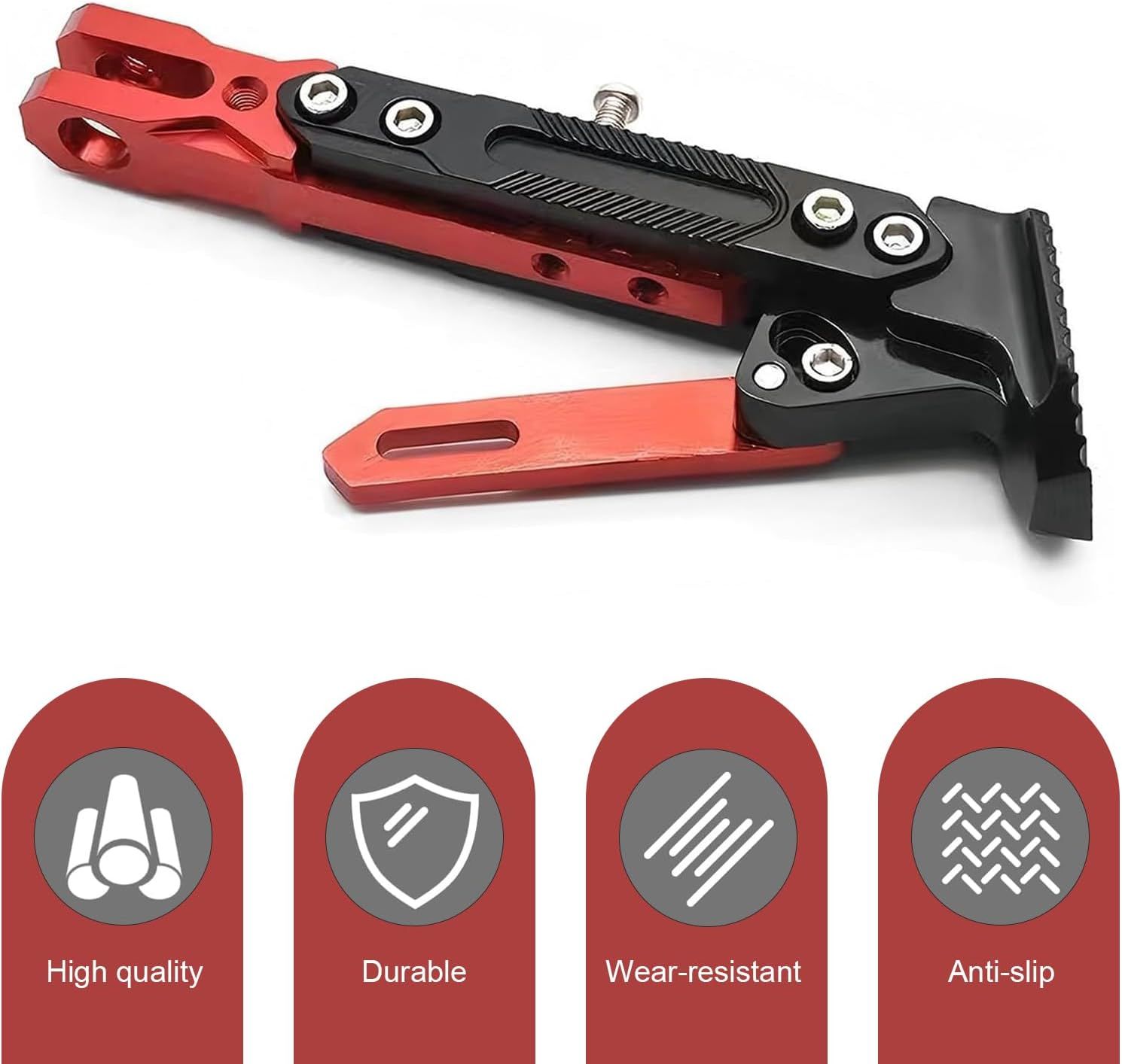 Motorcycle Kickstand, Anti-slip Height Adjustable Side Stand, Cool Anti-rust Modified Parking Foot Support, Universal Exterior Accessory for Scooter โ image 5