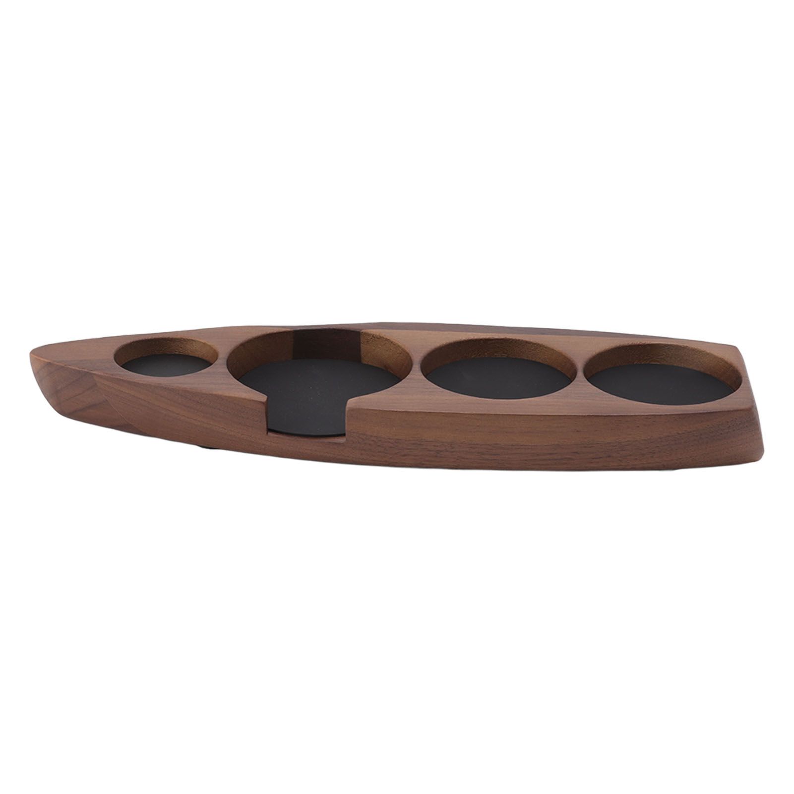 Wooden Coffee Tamper Holder Coffee Tamper Mat Stand Coffee Maker Support Storage Base Walnut Large for 58mm/2.3in — image 3